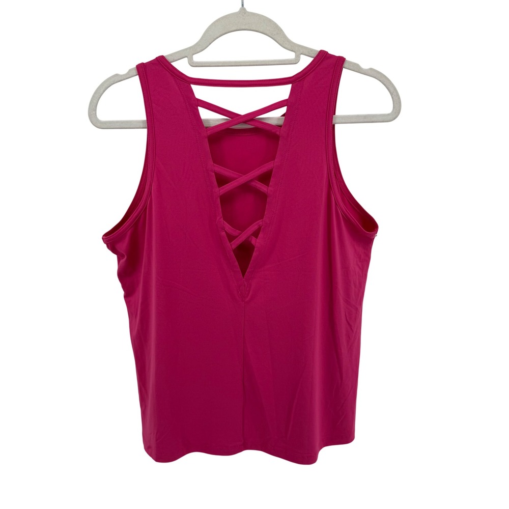 Freely Pink‎ Active Tank Top Criss Cross Back Sleeveless Workout Gym Size M